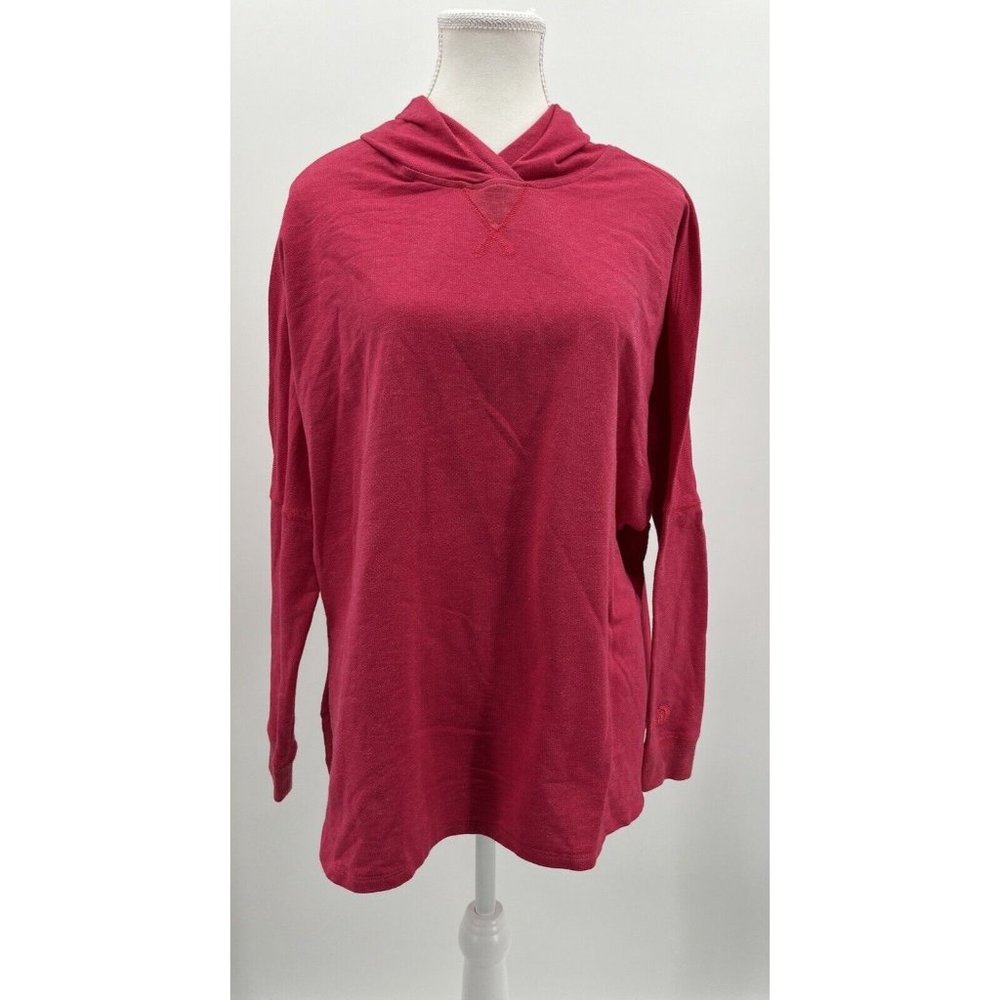 The North Face Women's Small Pink Wide Cut Hoodie Hooded Pullover Sweatshirt